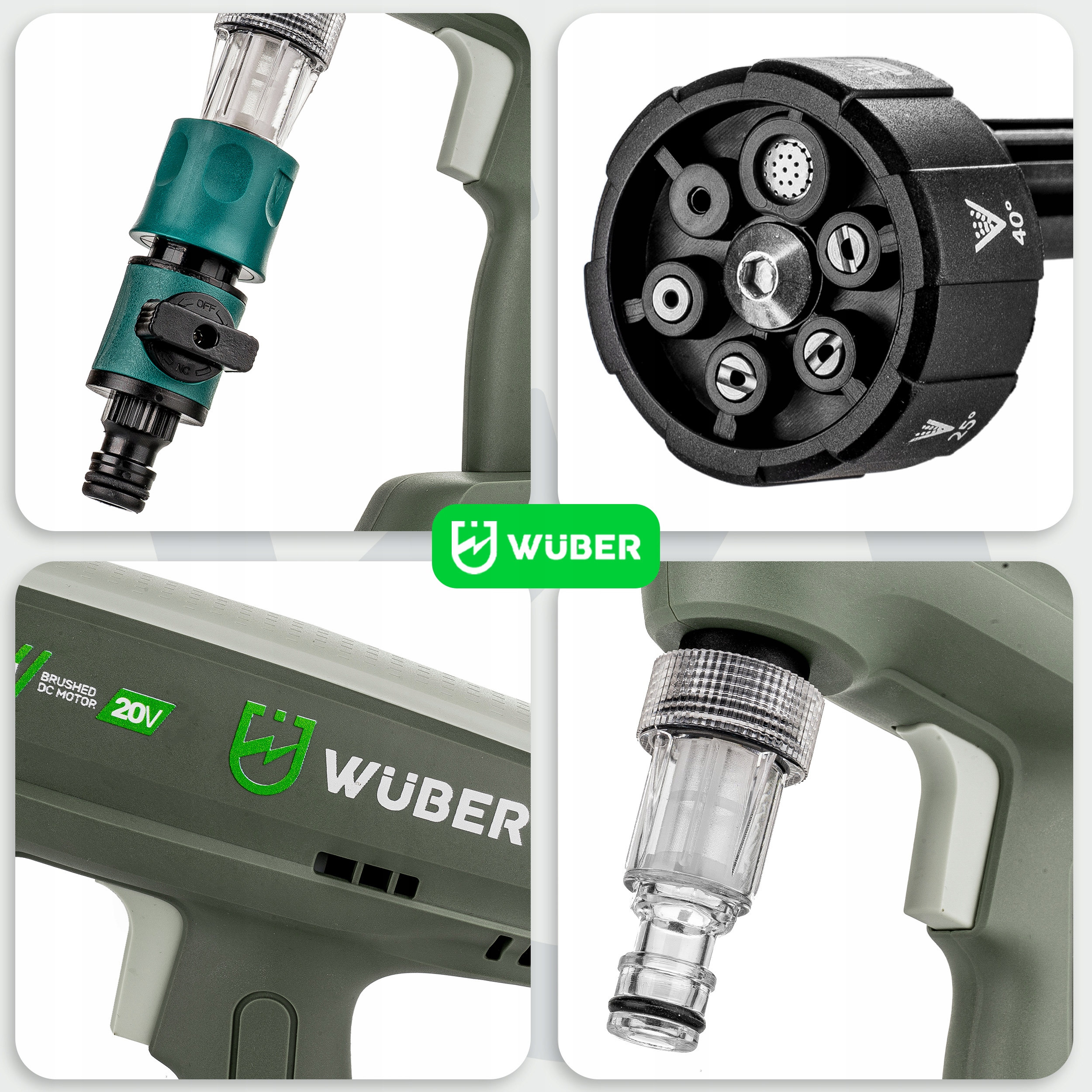 MYJKA CIŚNIENIOWA AKUMULATOROWA OGRODOWA BEZPRZEWODOWA ELEKTRYCZNA ZESTAW Stan opakowania oryginalne