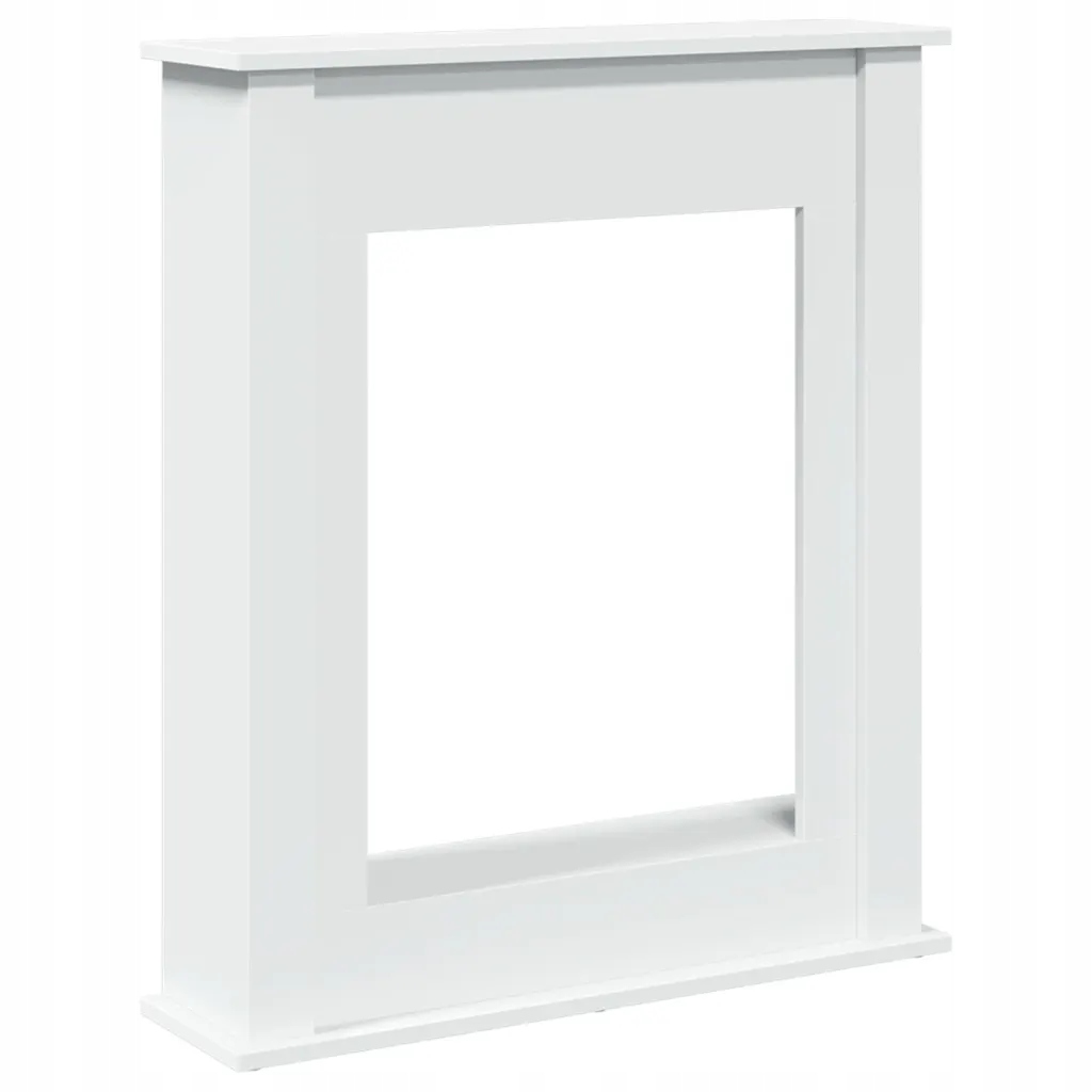 Kryt krbu Led s policí, bílý, 75x20x87,5 cm, materiál dřevopoch