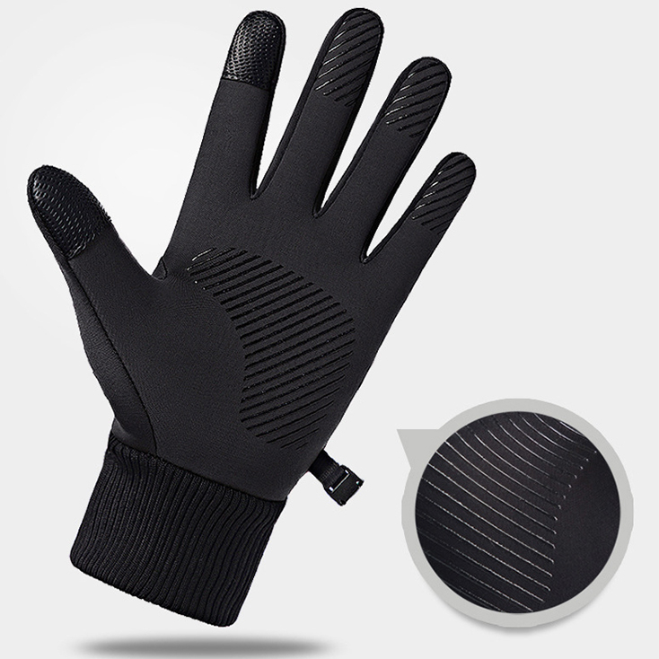 ZIMOWE OCIEPLANE RĘKAWICZKI DOTYKOWE WODOODPORNE WIATROSZCZELNE LECERTO Materiał dominujący Poliester