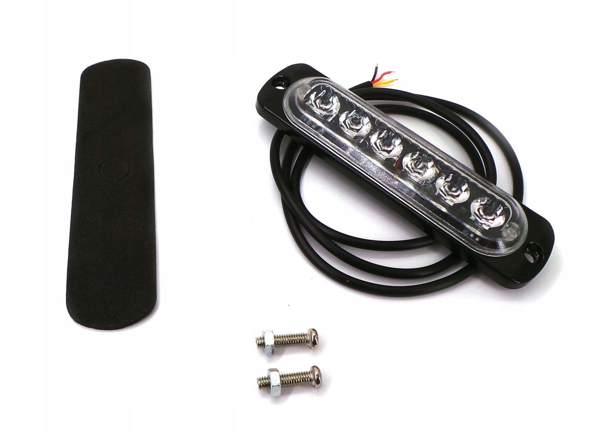 Lampa obrysowa strobo 6 LED 12V-24V, zielona mocna Marka motoLEDy