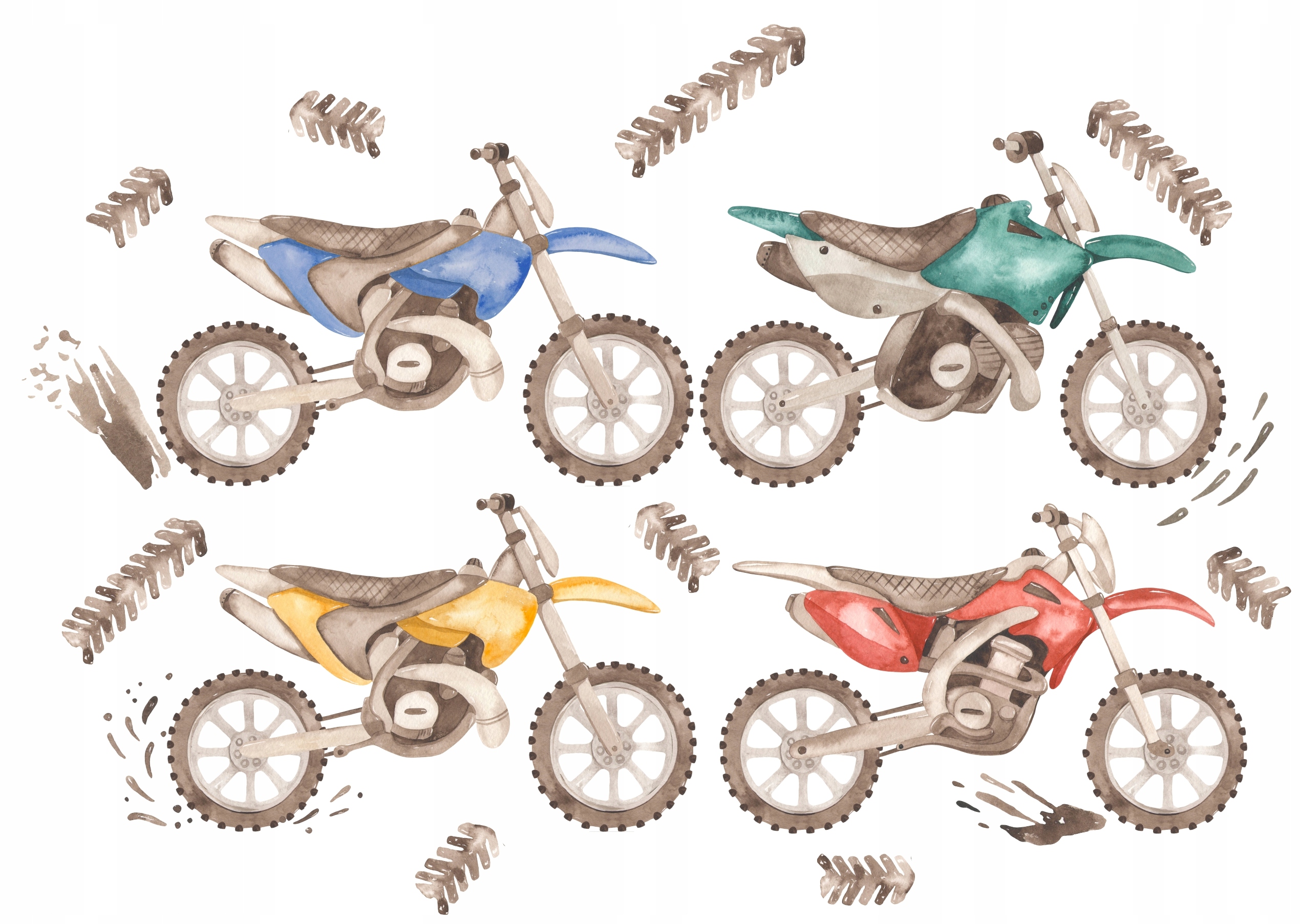

Naklejki dla dzieci na ścianę Motocykle Cross