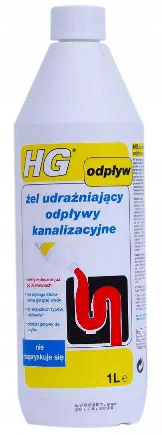 

Hg Żel Udrażniający Odpływ Kanalizacyjne 1000ml