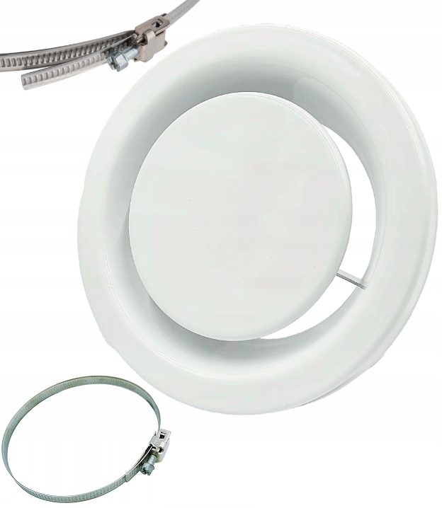 

Anemostat Wywiewny 125mm Biały Z Ramką Opaska