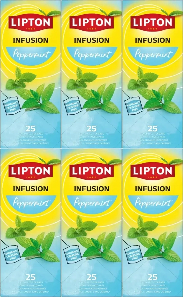 Herbata Miętowa Pepermint Lipton 25 kopert x6