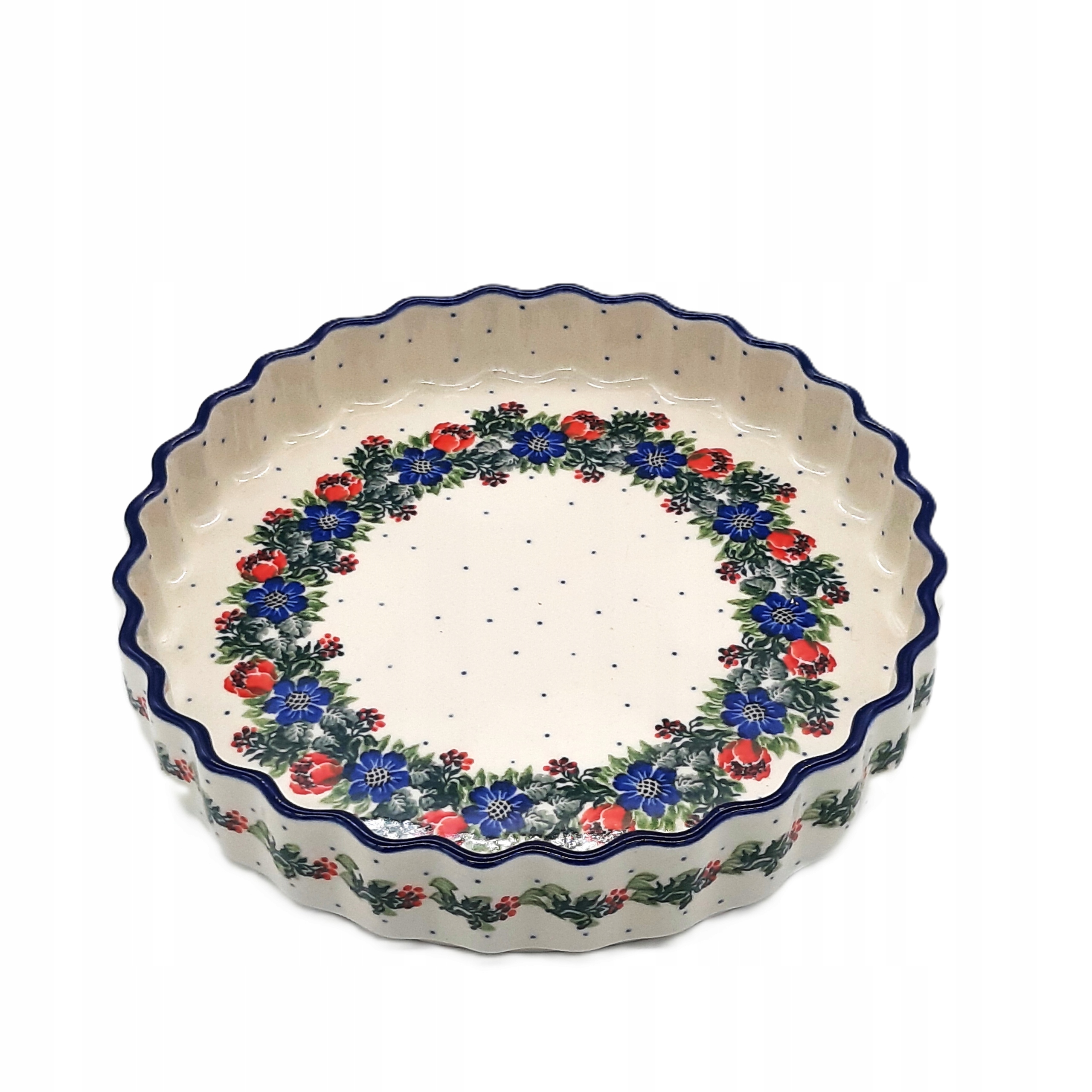 Tarta 24,0 cm , łączka, Ceramika Bolesławiec