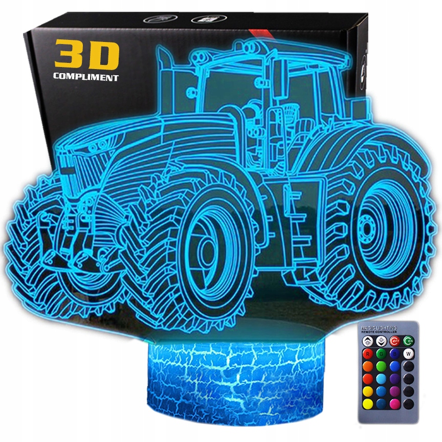 

Lampka 3D nocna led usb Traktor
