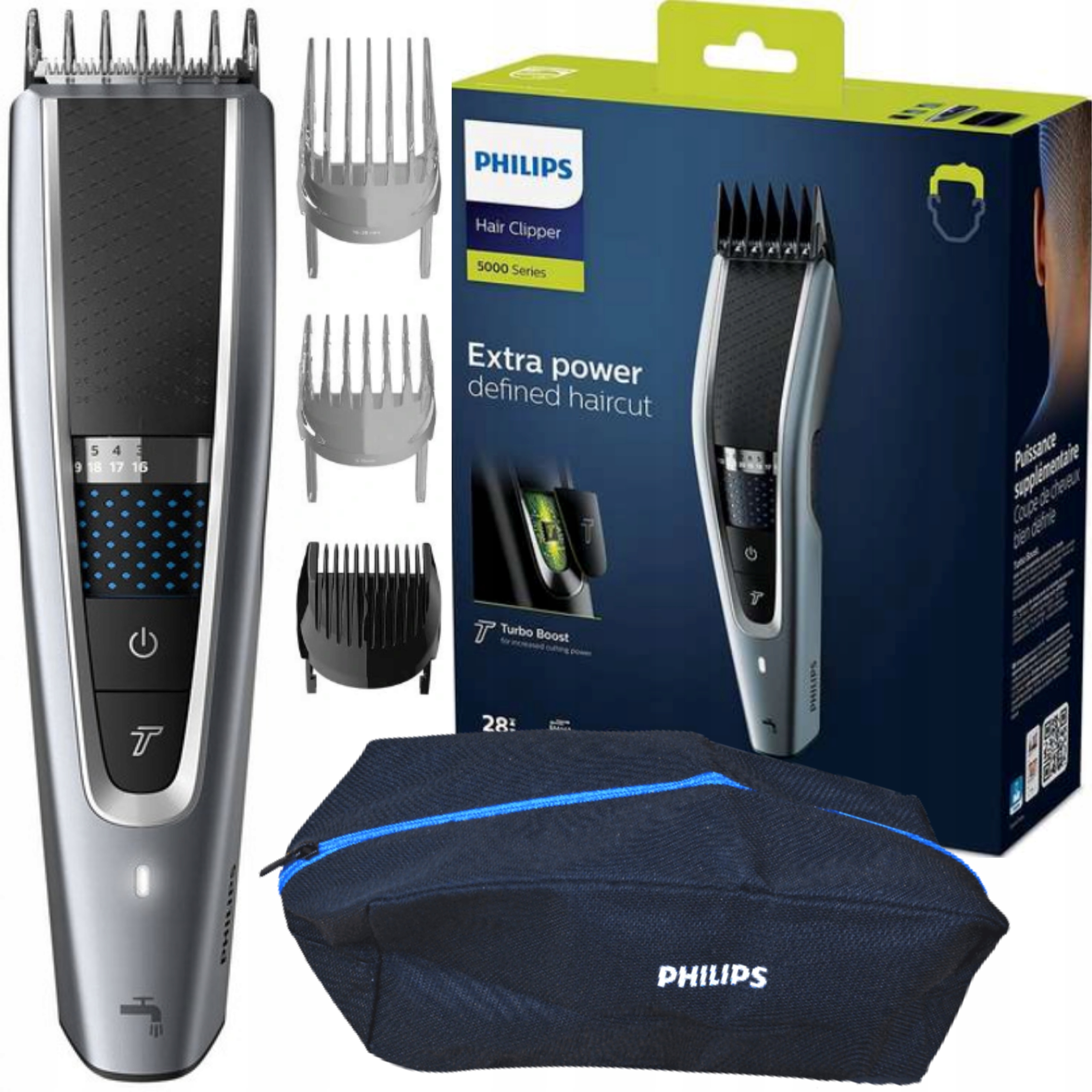 

Bezprzewodowa Maszynka Philips Włosy Broda +etui