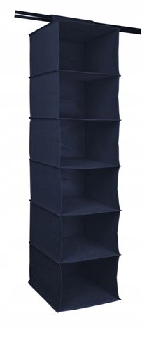 PÓŁKA x 6 WISZĄCA ORGANIZER SZAFA TEKSTYLNA TANIO