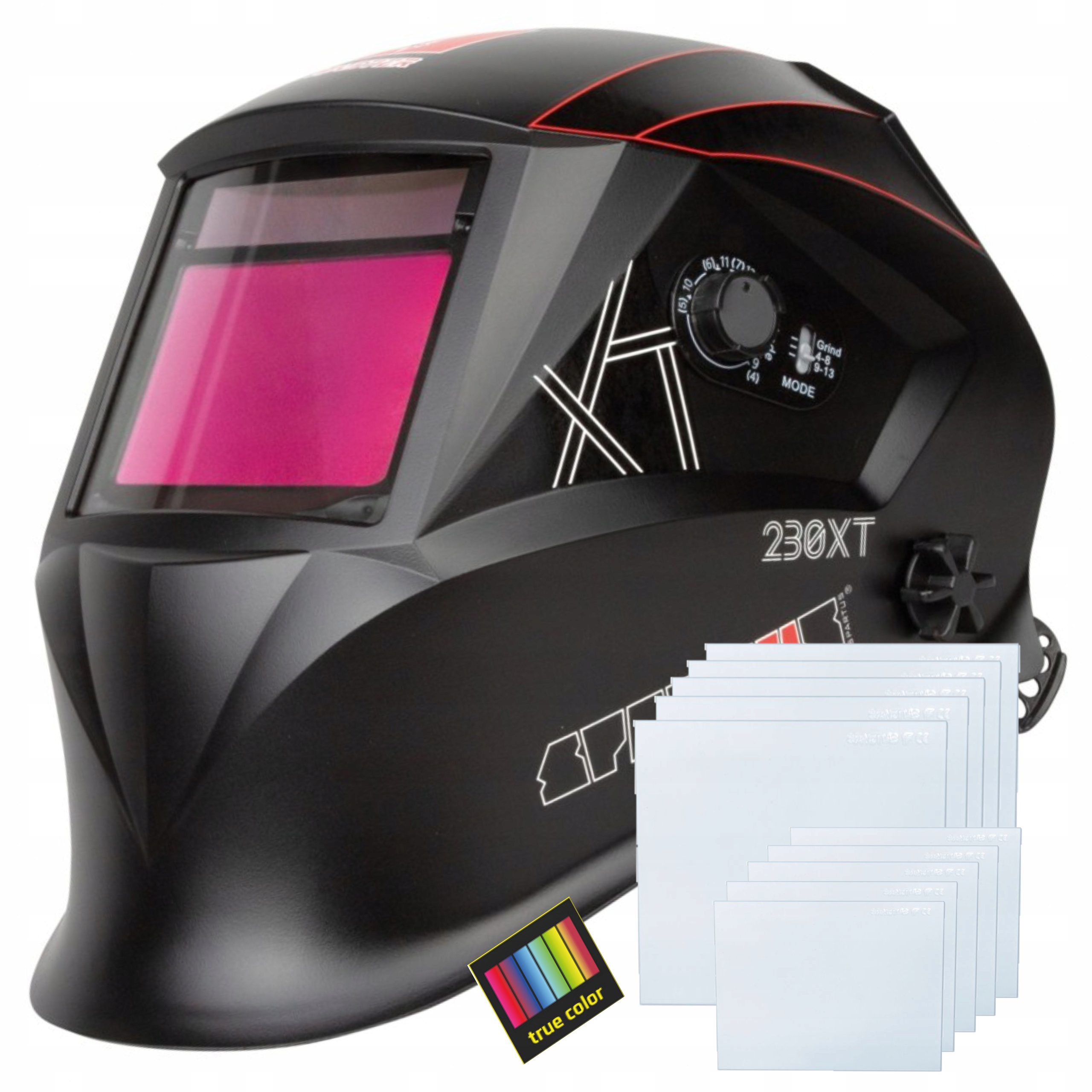 Przyłbica maska samościemniająca 230XT Spartus dodatkowe szybki Wow