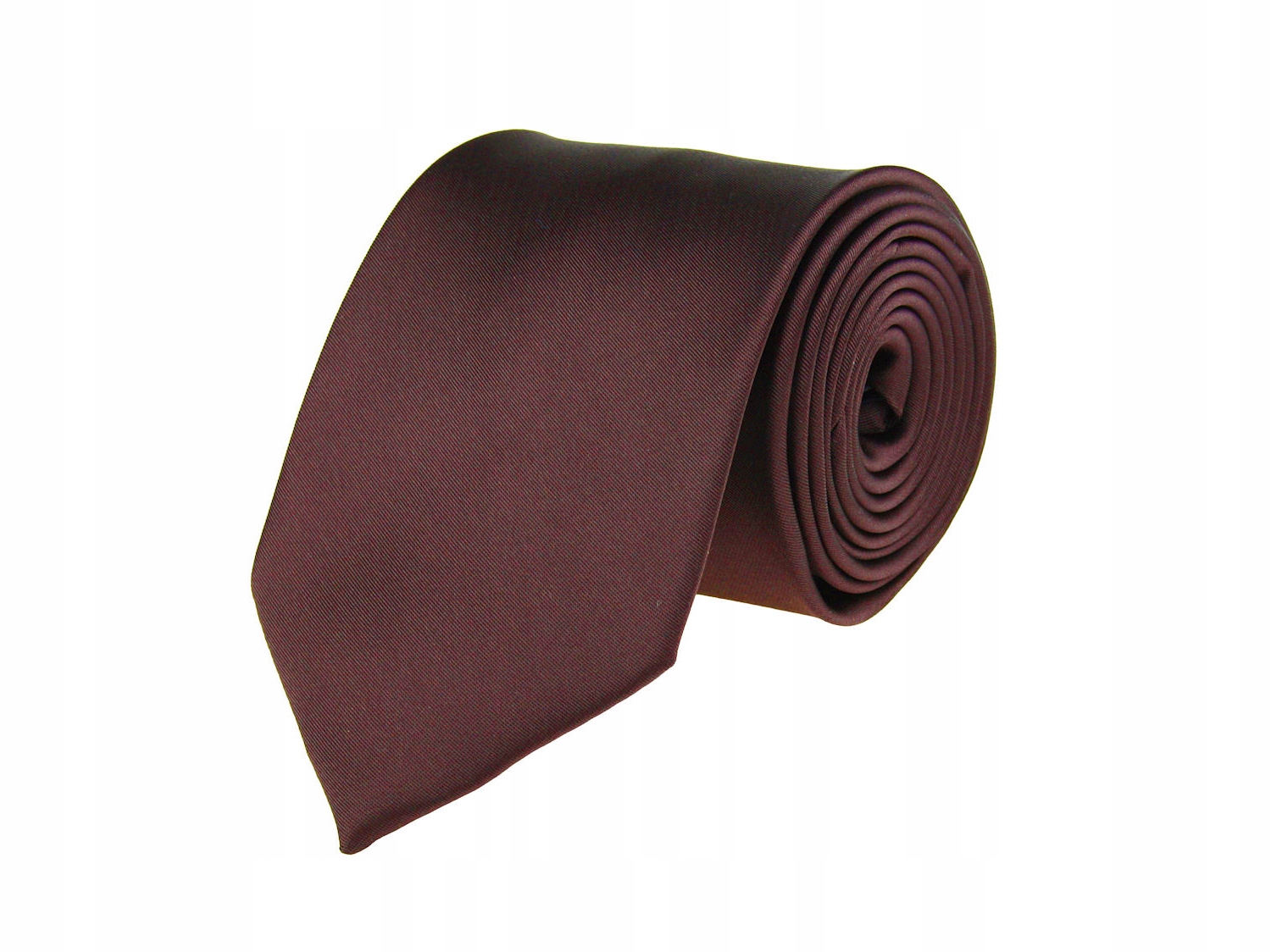 

Szeroki Krawat Męski Gładki kolor Gorzka Czekolada