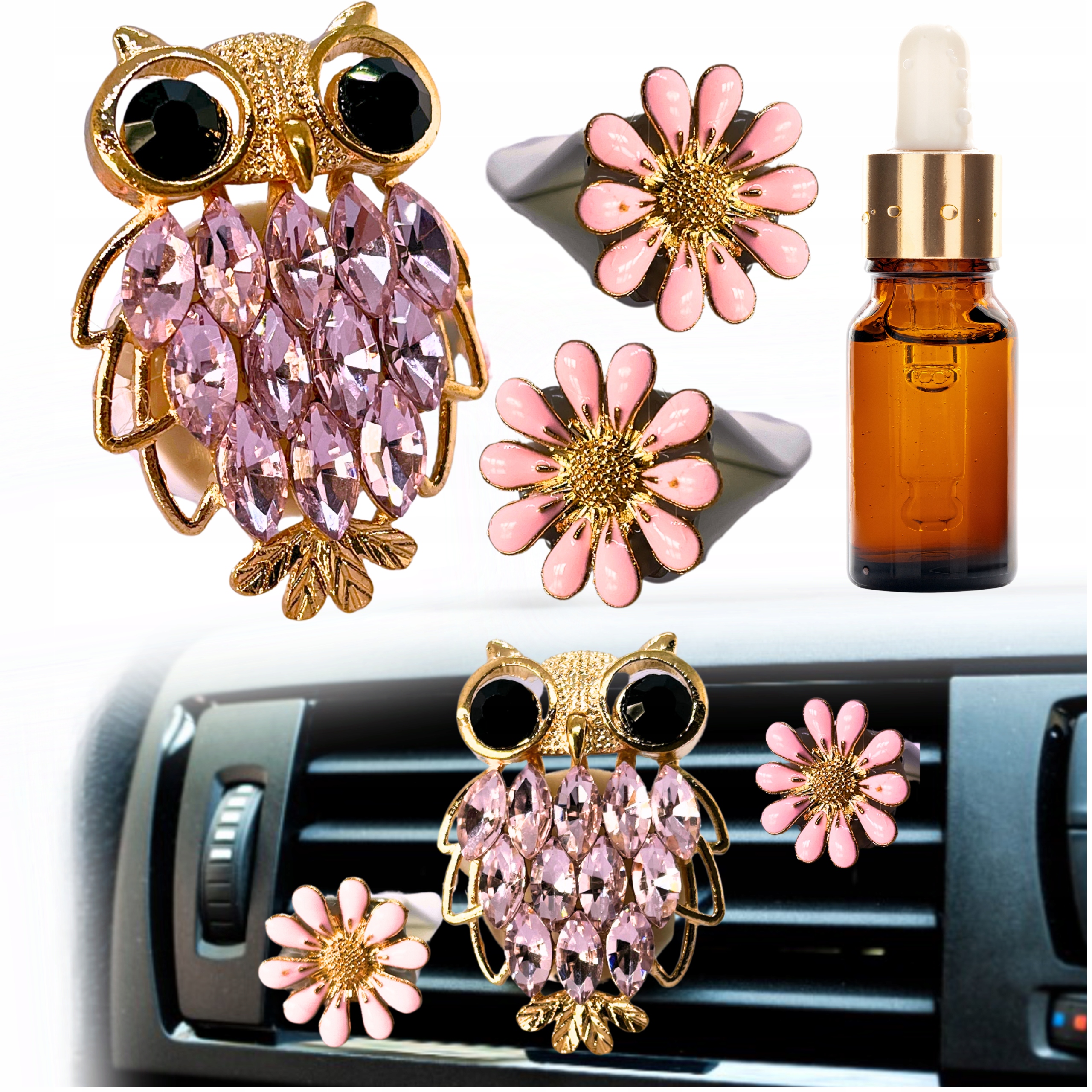 Zapach Do Samochodu Ozdoba Zestaw Olejek Zapachowy Sowa Dyfuzor Do Auta