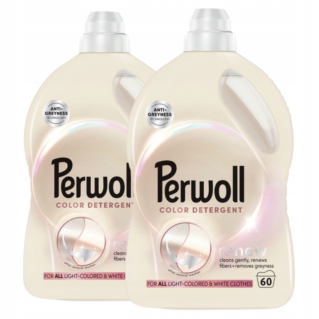 Levně Perwoll Renew Light Colors Tekutý prací prostředek 3 l (60 praní) Sada 2 ks
