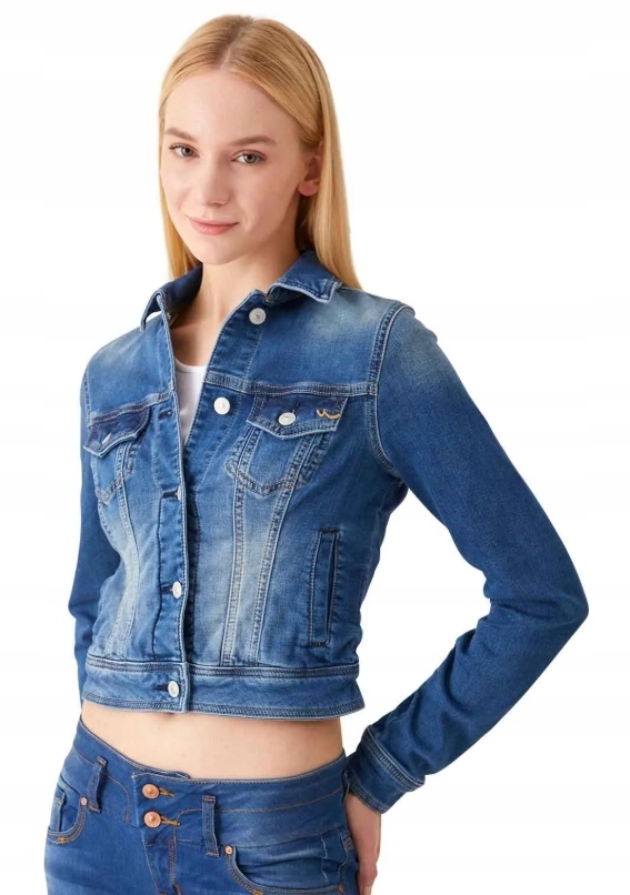 Ltb Dámská Džínová Bunda Na Knoflíky Přechodová XXL 6FA