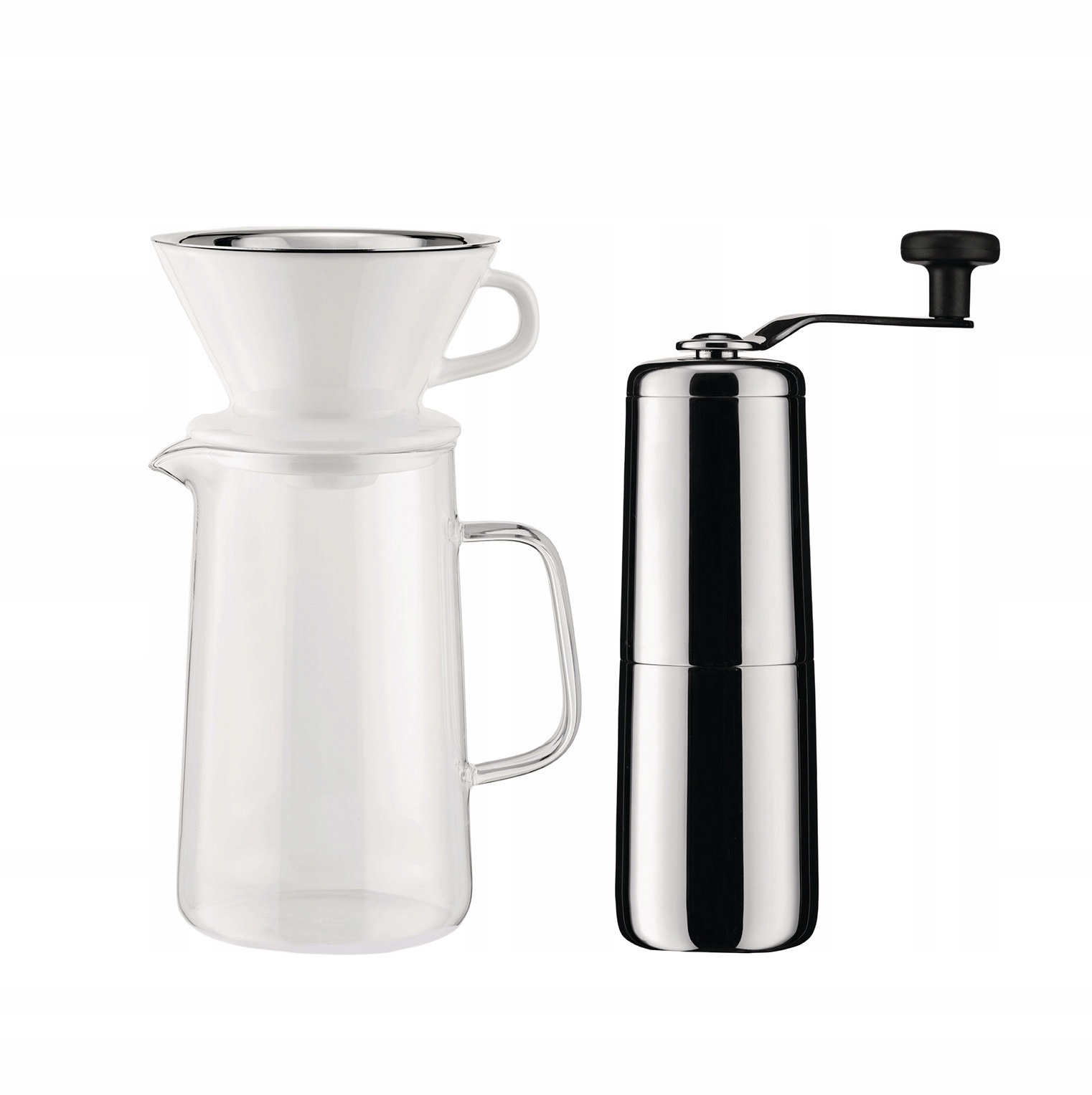 Alessi Sada na přípravu kávy Slow Coffee Konvička a Mlýnek na kávu