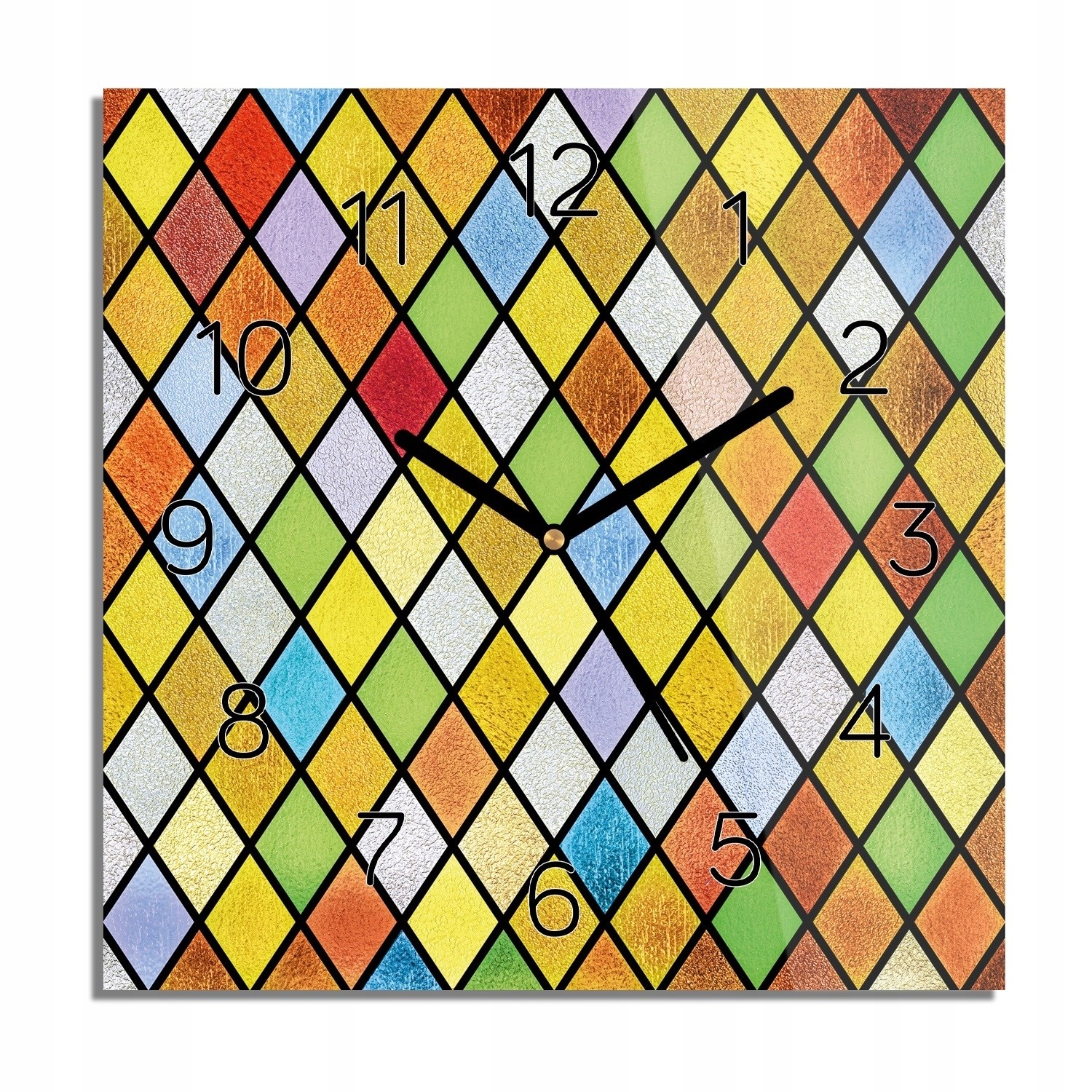 

Mozaika witraż szkło foto-zegar z grafiką 30x30