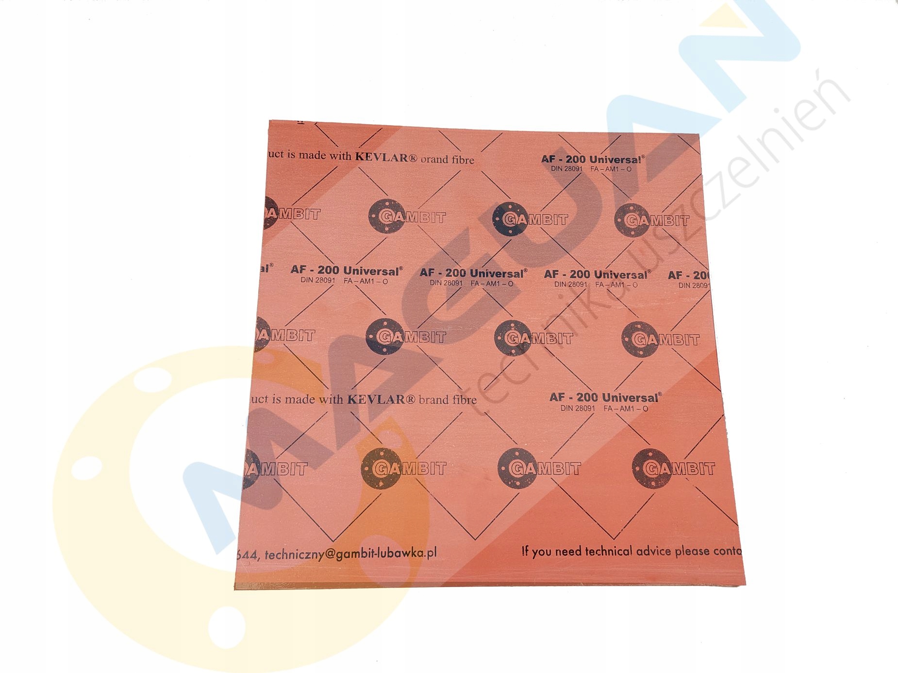 Płyta na uszczelki Gambit AF-200 U 250x250x0,5 mm