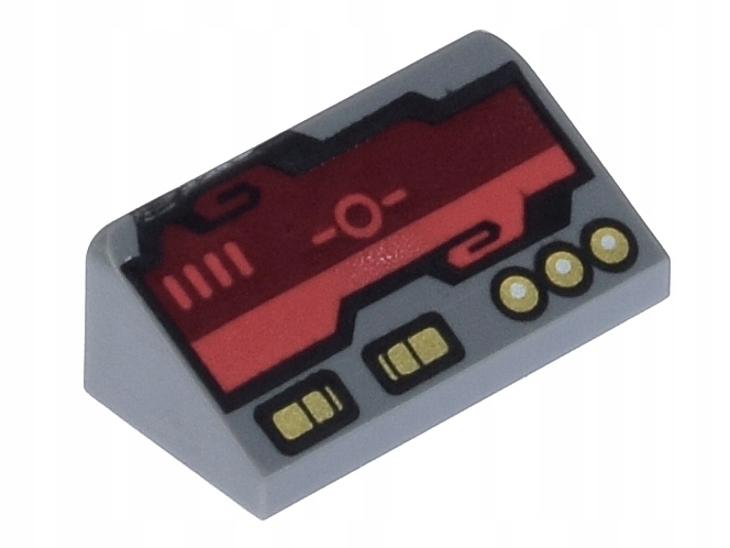 

Lego Skos nadruk 1x2 ekran 85984pb077 szary ciemny