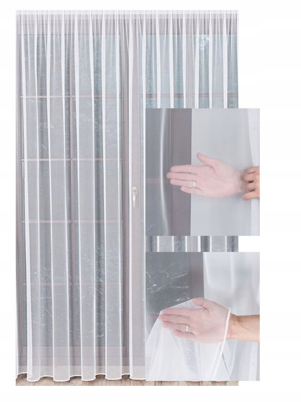 Záclona řecká záclona Tyl Přehledná Praktická záclona s páskou 230x230