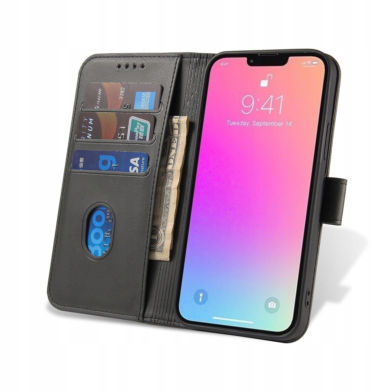 Etui Portfel Magnet + Szkło Płaskie do Oppo Reno 5 Typ etui z klapką