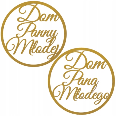 

Obręcz na ślub Dom Pana Panny Młodej 2szt 40cm