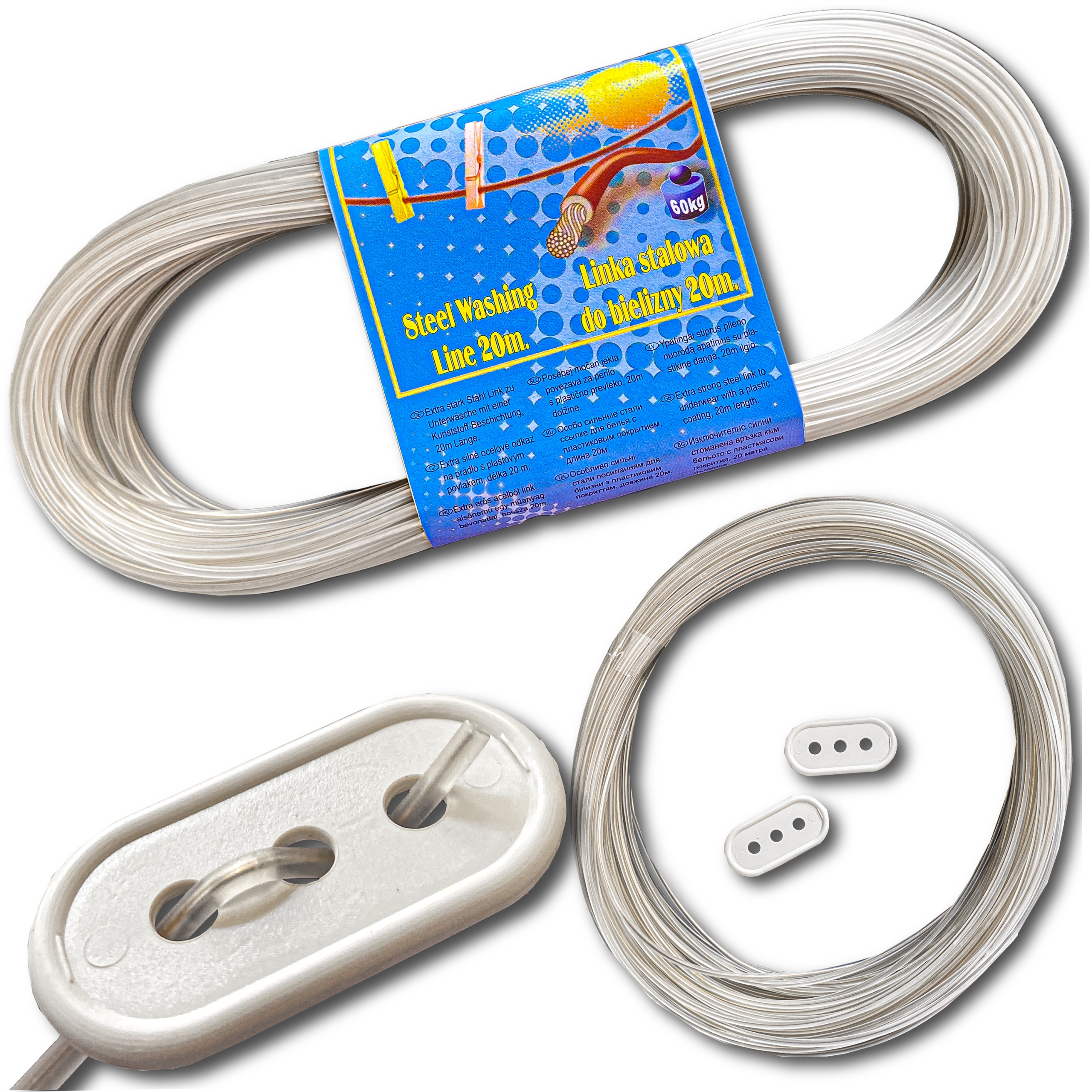 

Linka Sznurek na Bieliznę Pranie Stalowa do 60 kg!