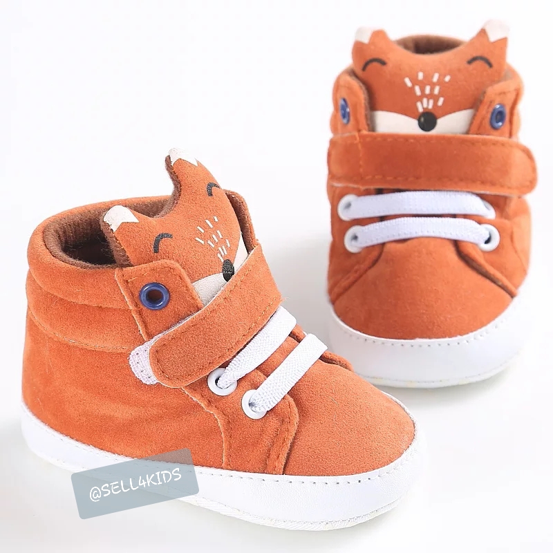 Buty na jesień niemowlęce buciki jesienne LISKI brązowe 17 18 0m + modne Marka bez marki