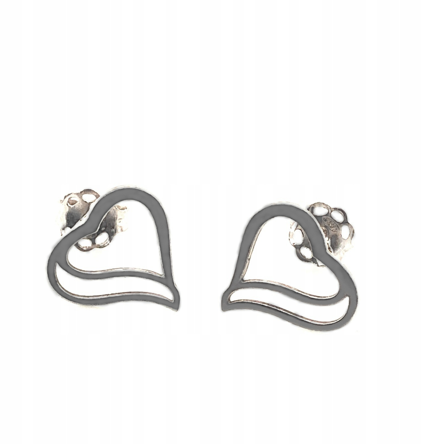 

Srebrne kolczyki serca Ag 925