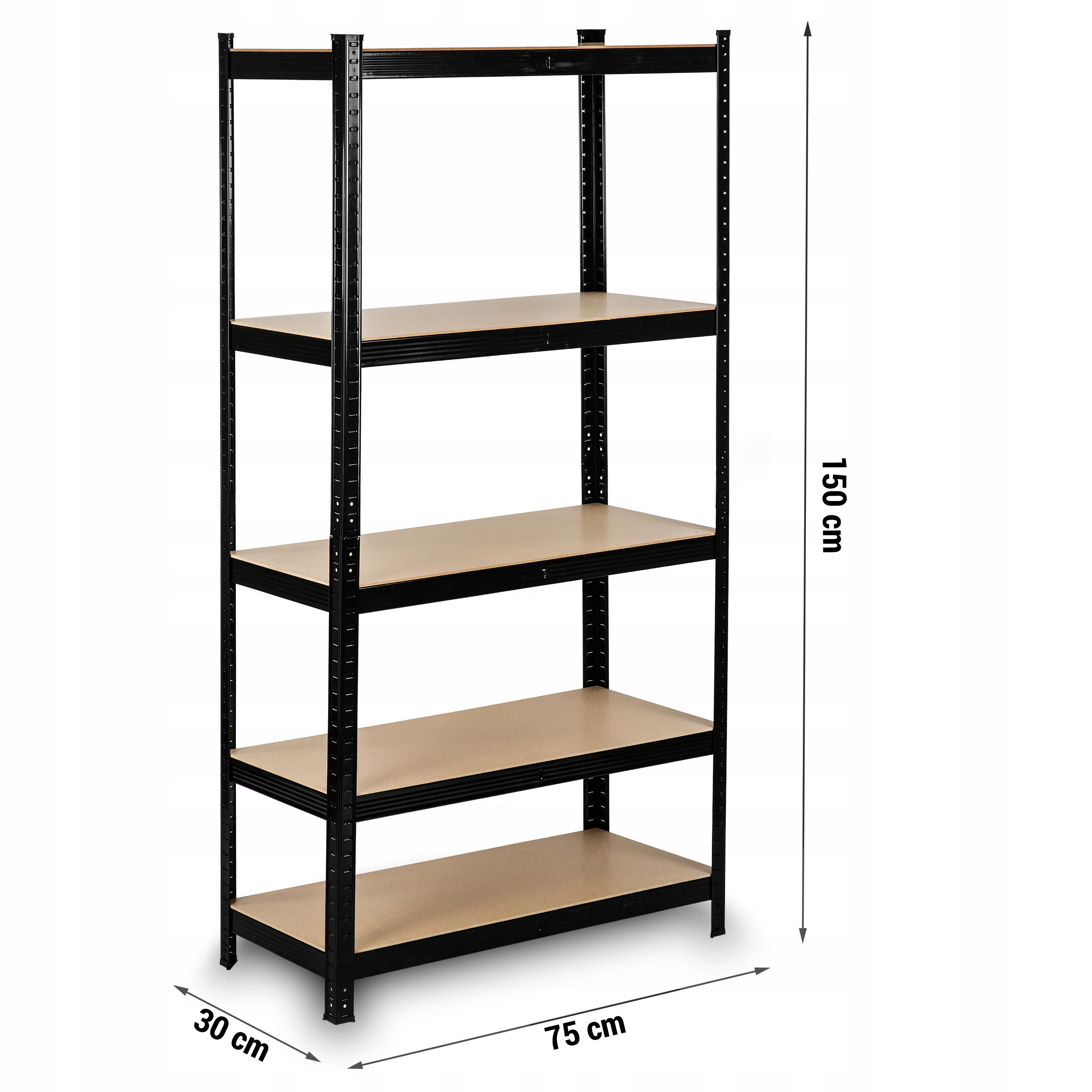 REGAŁ METALOWY MAGAZYNOWY 150x75x30cm 750kg 2w1 Kod producenta 4811