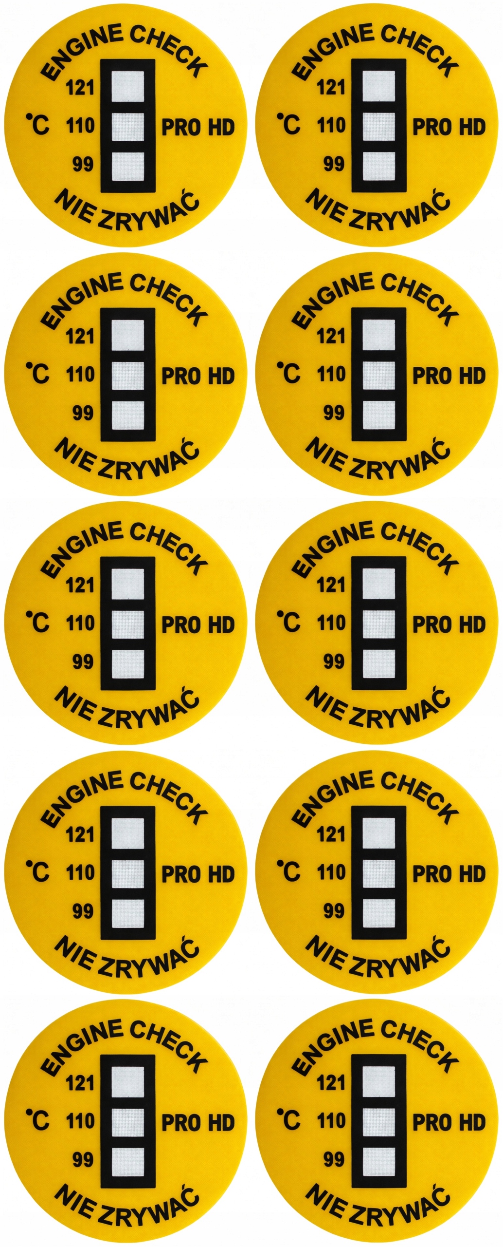 Termální nálepka 10 Ks indikátor přehřátí senzor plomba topik