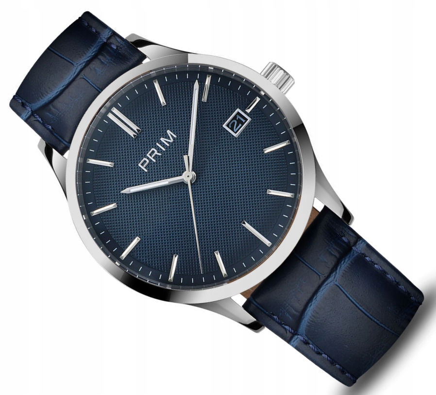 Pánské Vodotěsné Klasické Modré Hodinky Prim Parita Men W01P.13228.E