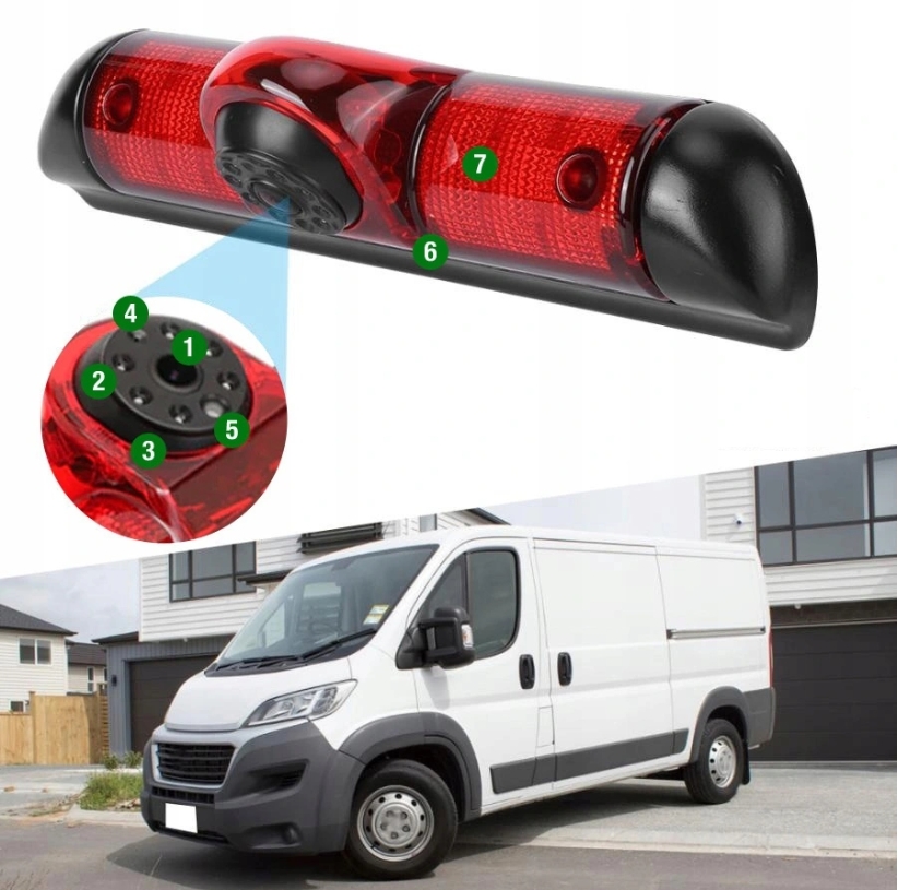 KAMERA COFANIA FIAT DUCATO CITROEN JUMPER PEUGEOT BOXER ŚWIATŁO STOP Model ITS-Cam