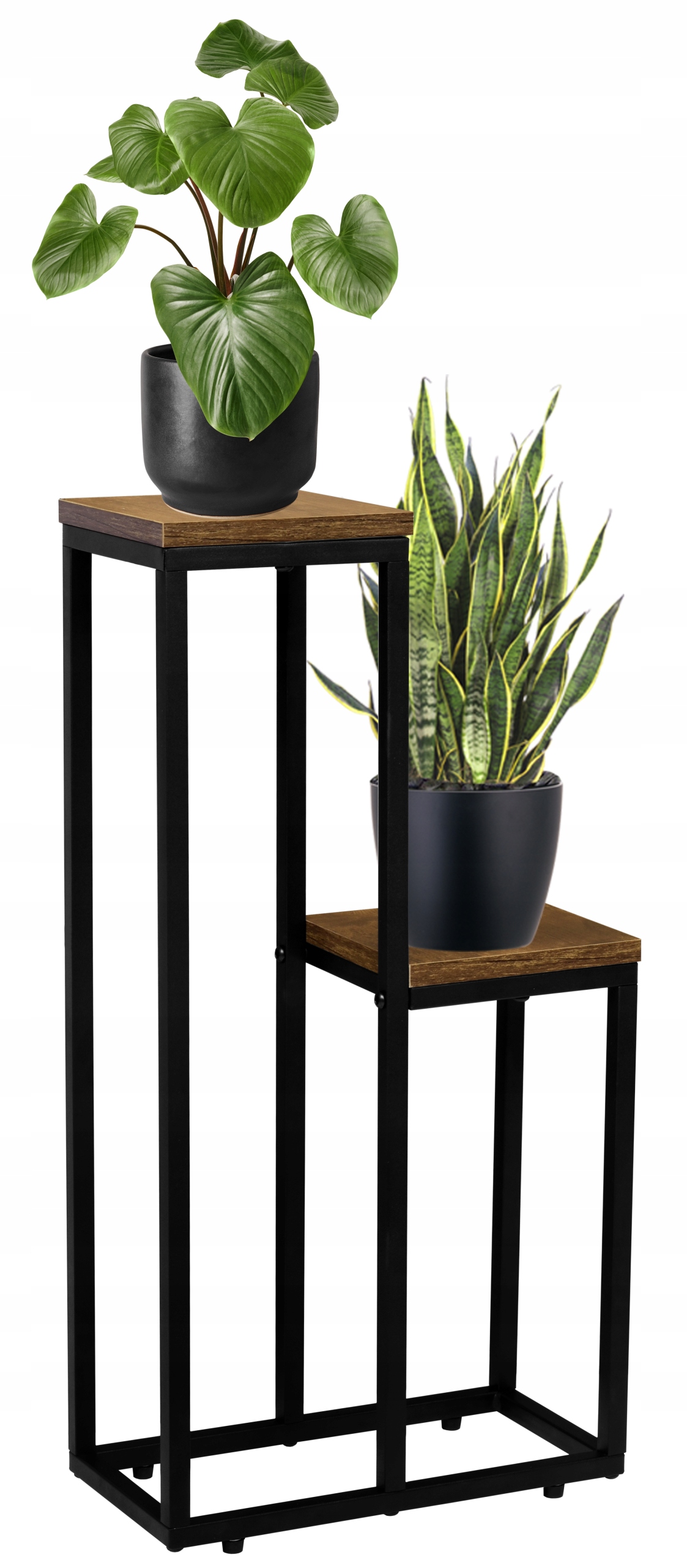 Stojanový Květináč Kovový Černý Stojan Na Květiny Loft Industriální 67 cm