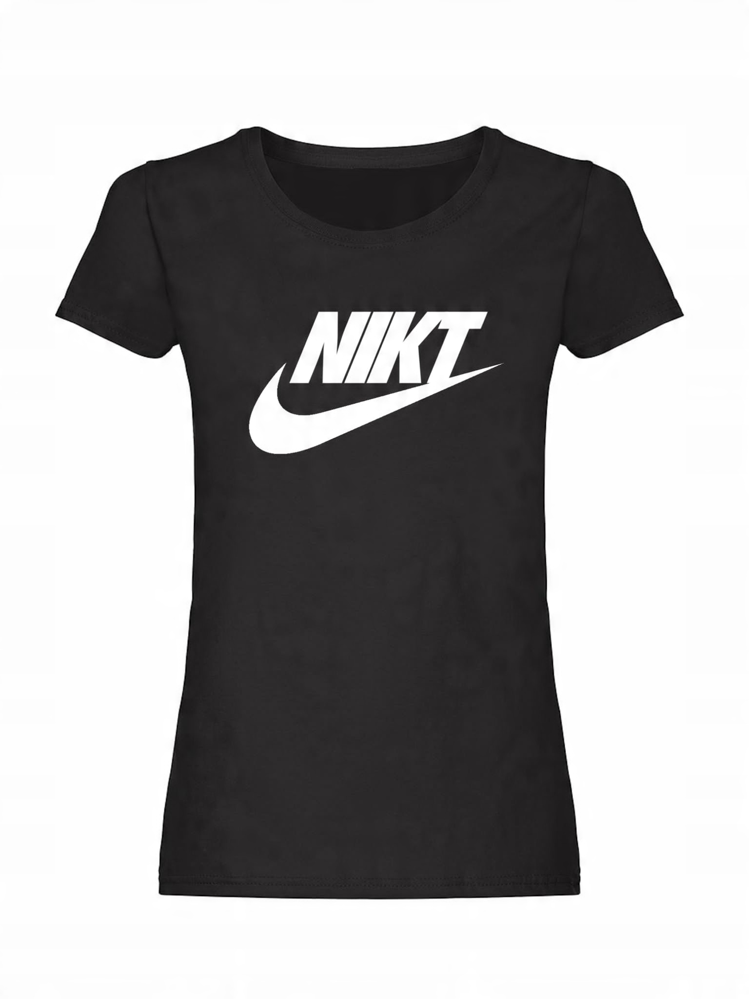 

Koszulka Damska T-shirt Nikt Czarna Bawełniana XL