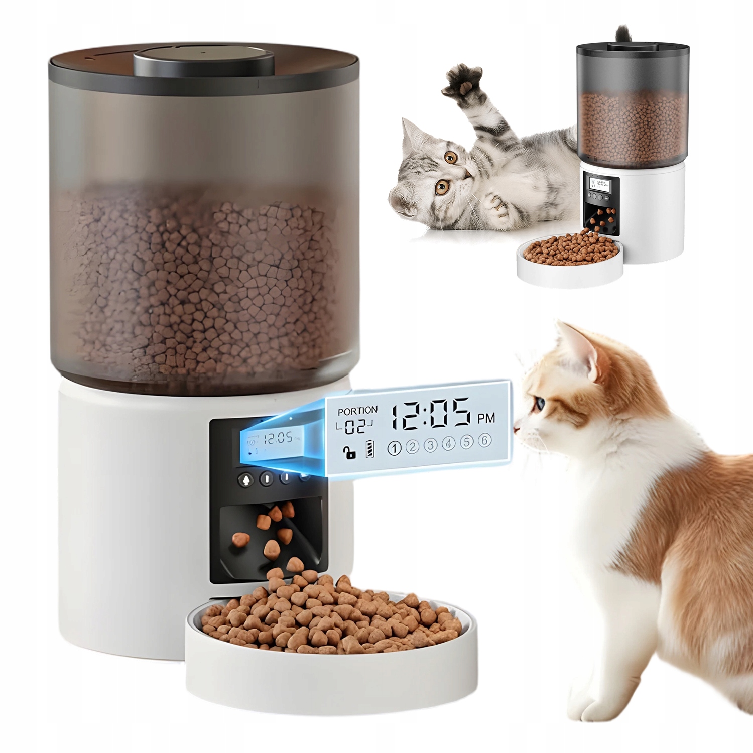 Automatický Podavač Krmiva S Průsvitným Zásobníkem 4 L