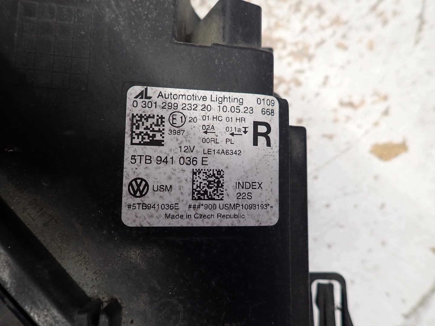 light front front right VW TOURAN 2015- FULL LED 5TB941036E
