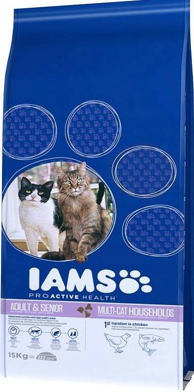 Iams Cat Adult&Senior Multicat Sucha Karma dla kota 15kg