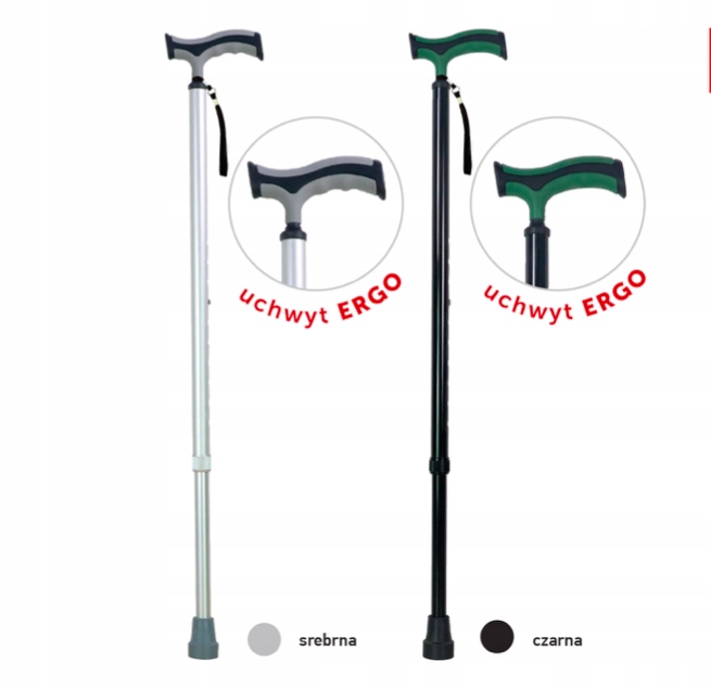 

Laska Inwalidzka Aluminiowa Z Miękkim Uchwytem