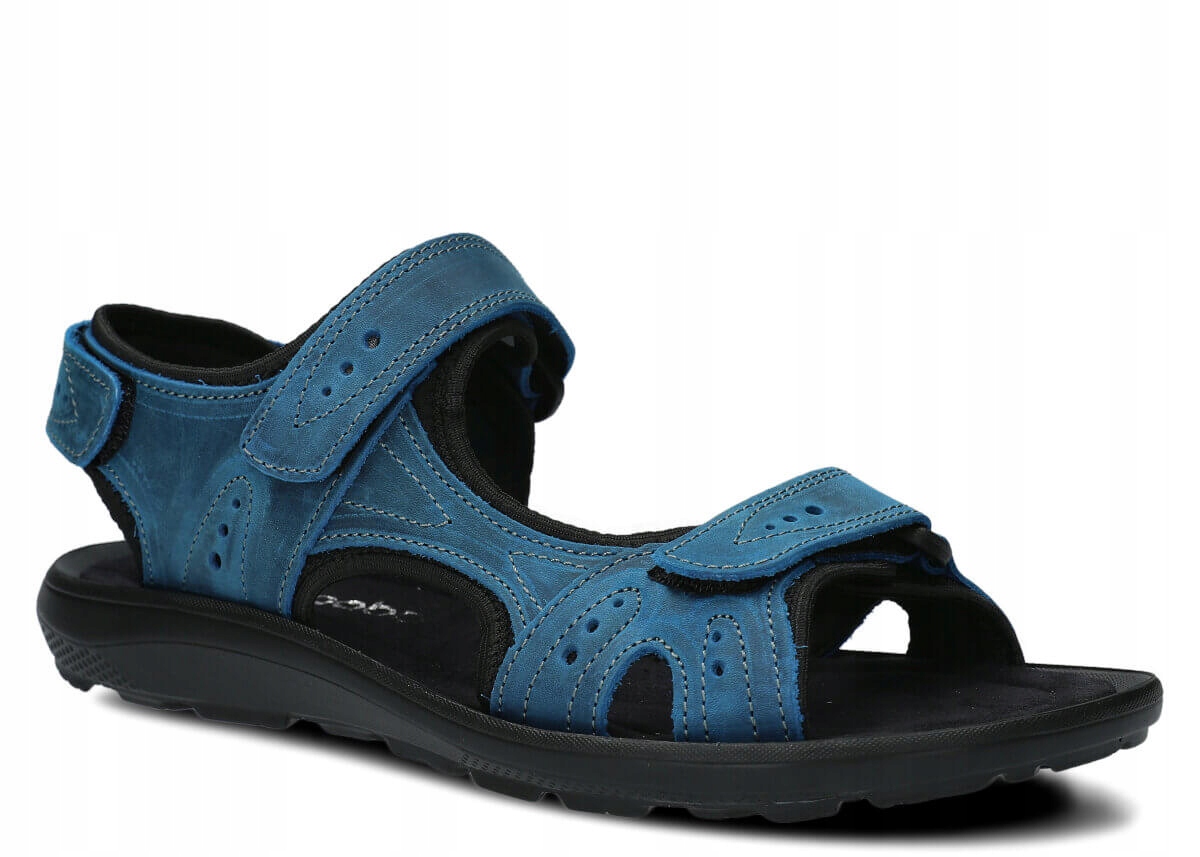 Pánské Kožené Sandály Kobaltové Nagaba 265 Pohodlné, Polské 42