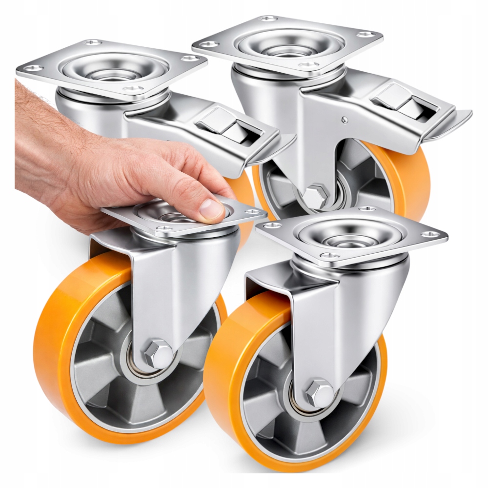 Sada transportních kol 200 mm 4 x sada průmyslových kol 2000 kg