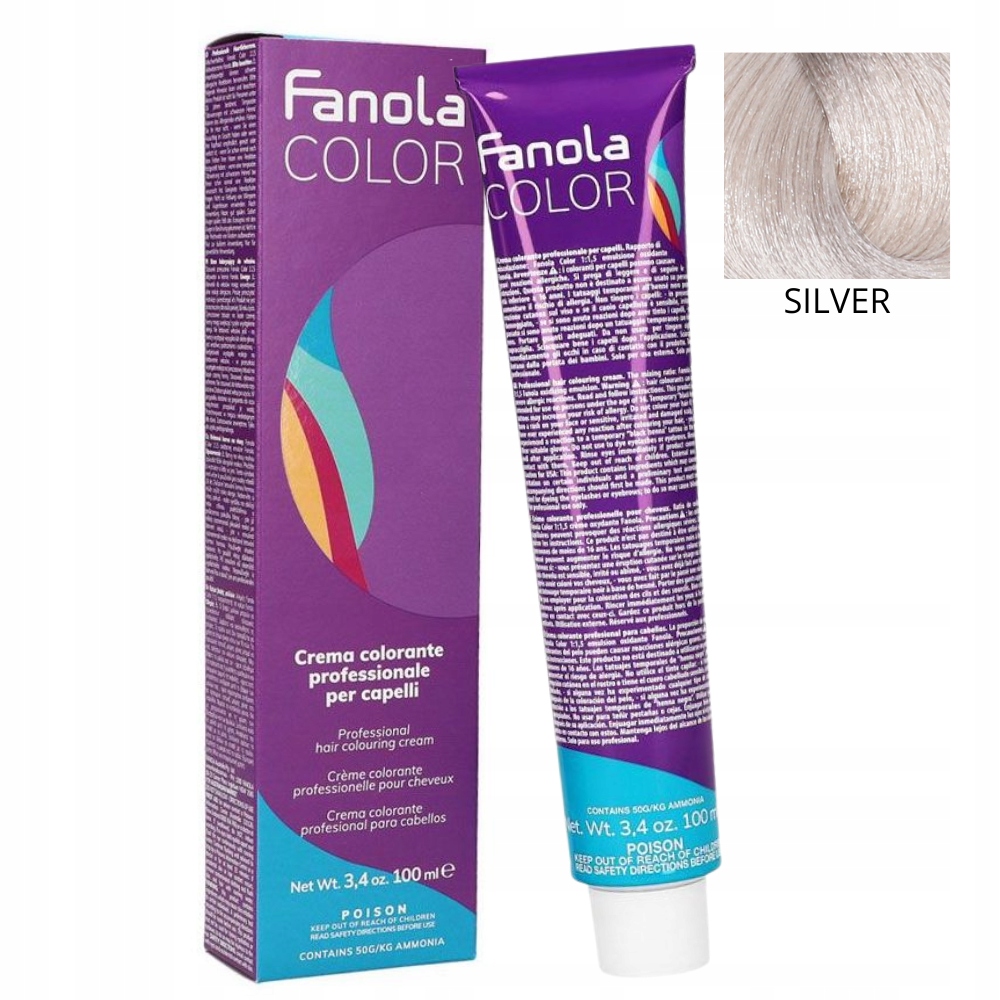 FANOLA CREMA COLORE SILVER 100ml FARBA DO WŁOSÓW