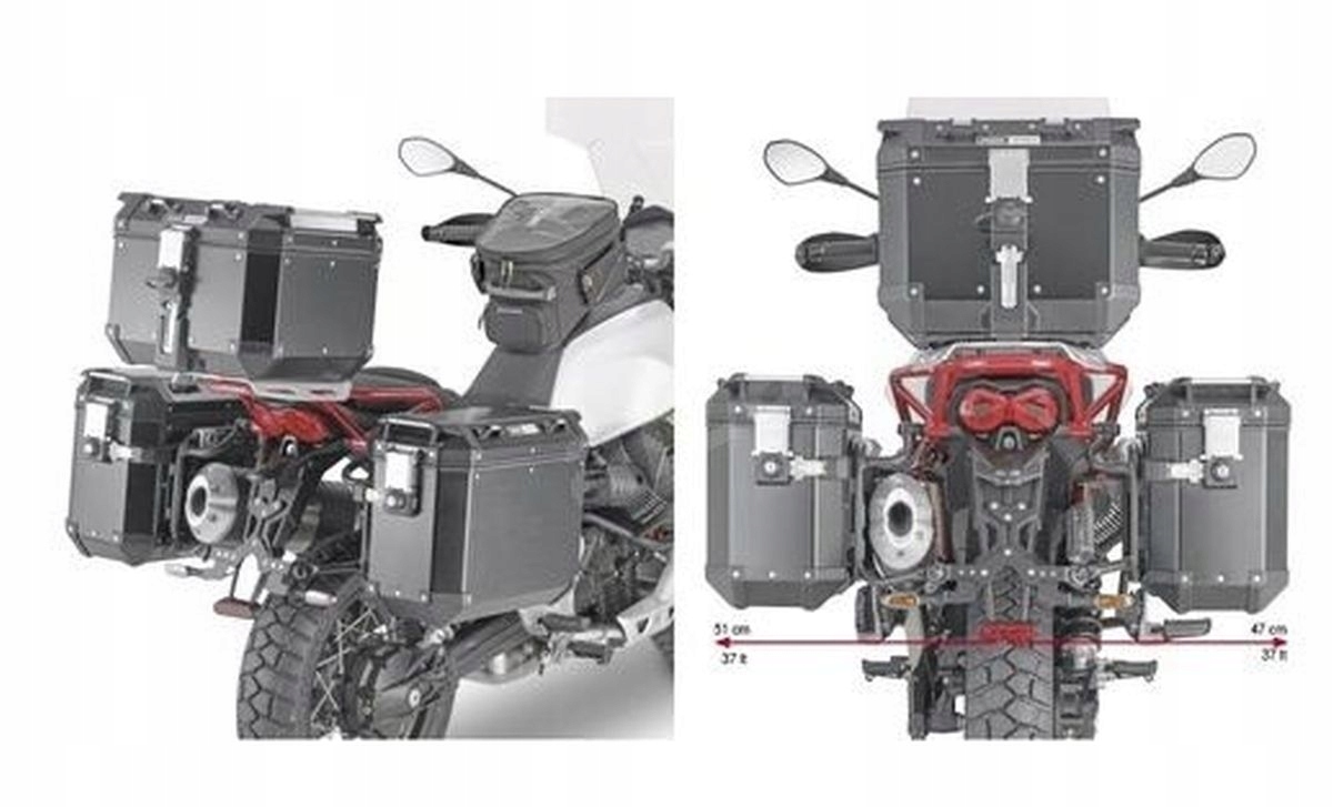 Kappa Rošt Bočných Kufrov Rýchlej Montáže Monokey Cam Side Moto Guzzi