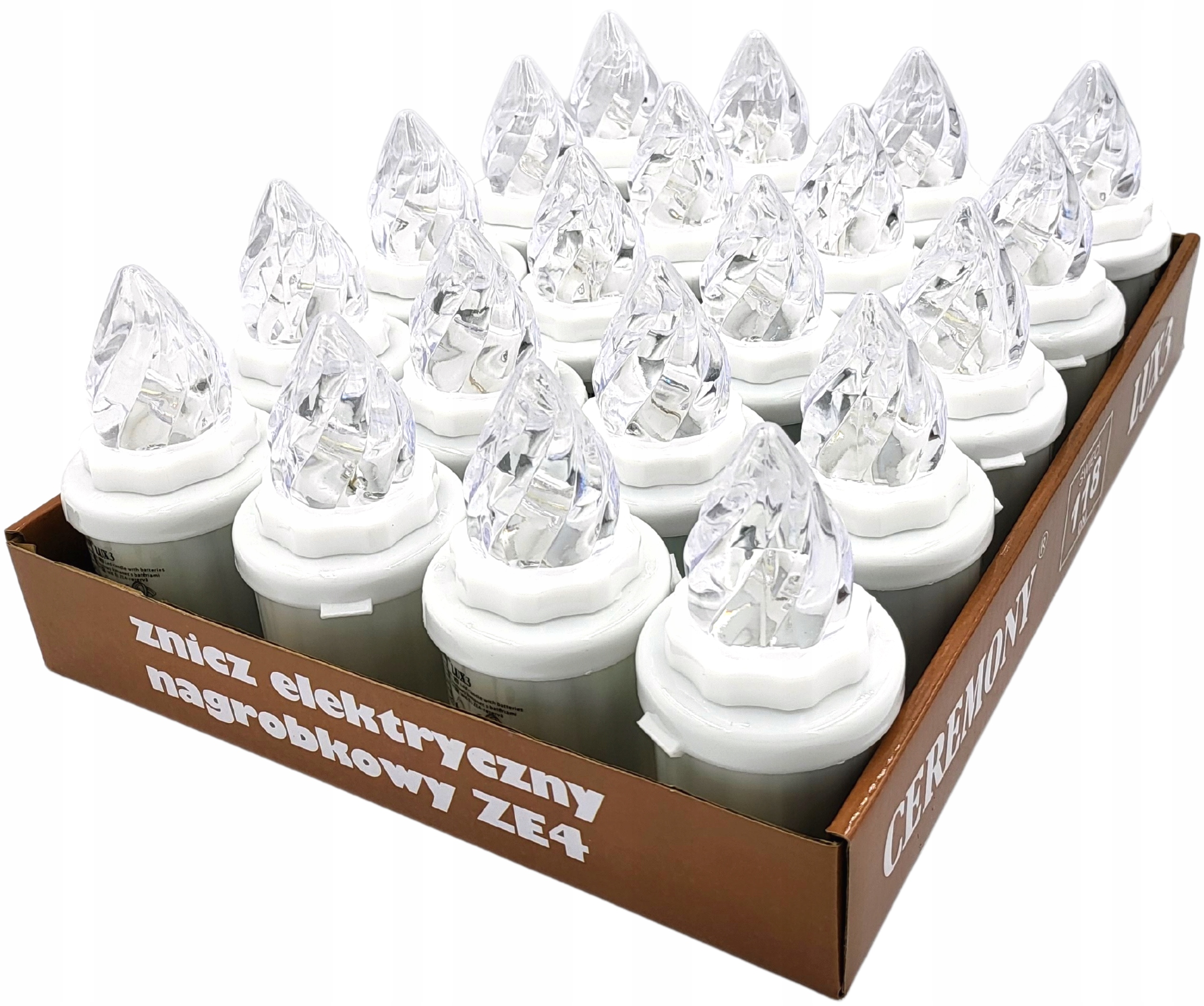 

20x Wkłady do zniczy Led białe 118dni baterie
