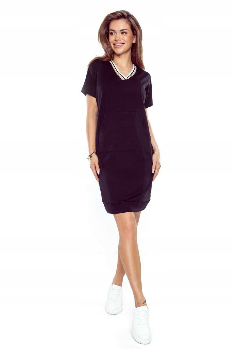 Eldar Košile noční tunika Fleur černá L