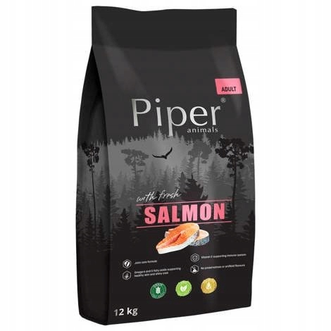 Levně Dolina Noteci Piper Animals s lososem – suché krmivo pro psa – 12 kg