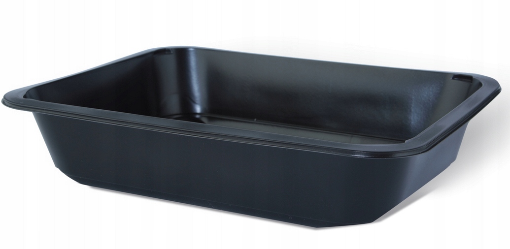 

Pojemnik do zgrzewu czarny półobiad 850ml a40szt