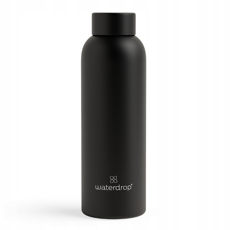 Termos Waterdrop ocelová, 600 ml, studený a horký, černý mat