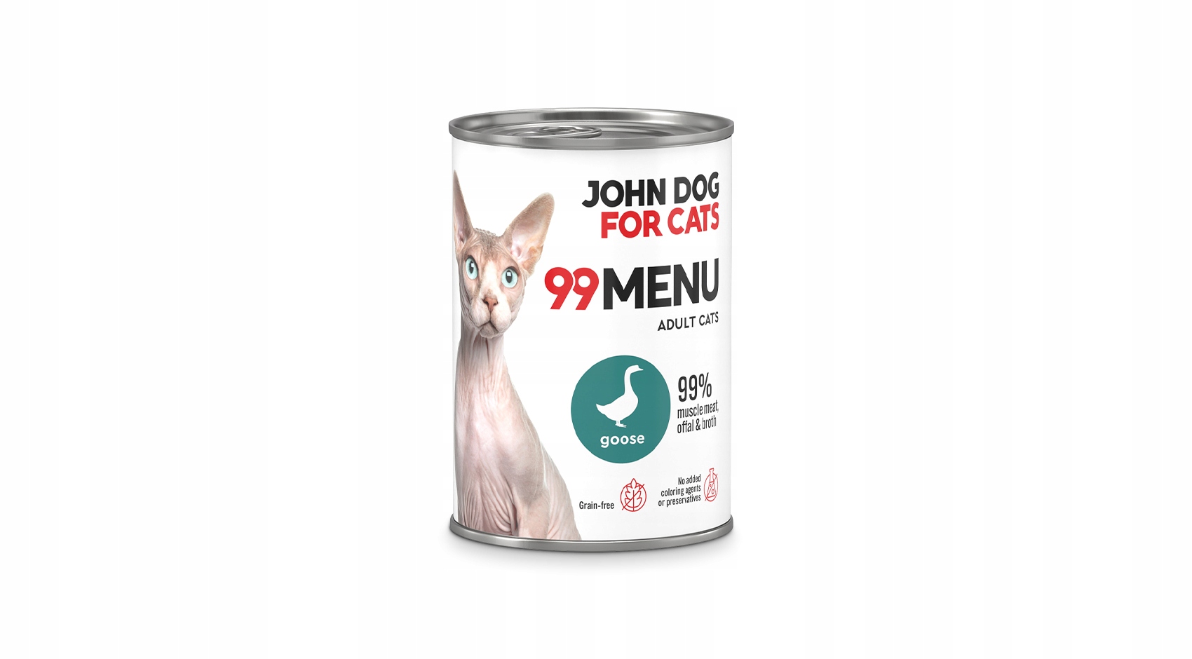 Levně 5X John Dog for Cats Krmivo mokré 99 Menu ges 400g
