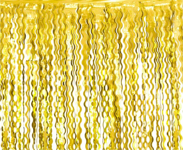 

Imprezowa kurtyna party Spirale, metaliczna złota