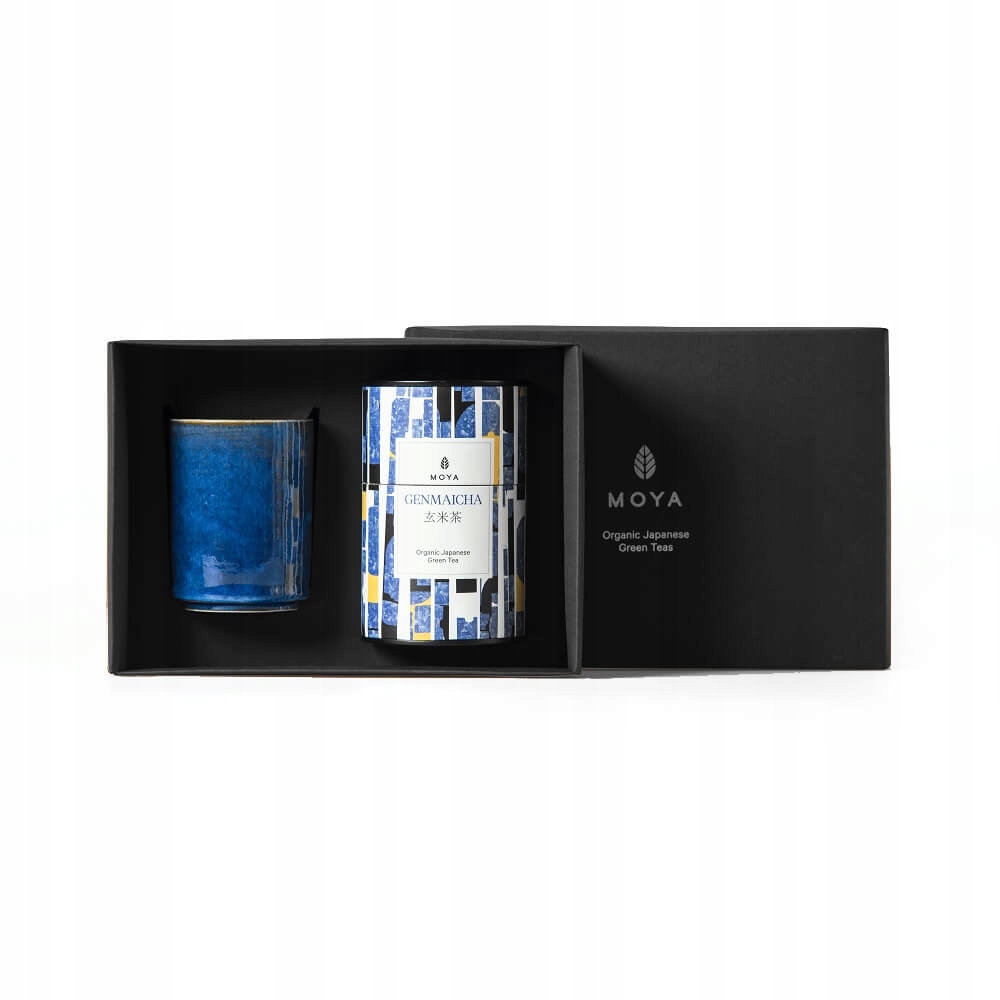 Levně Dárková sada – organický zelený čaj Moya Genmaicha a hrnek Kaze