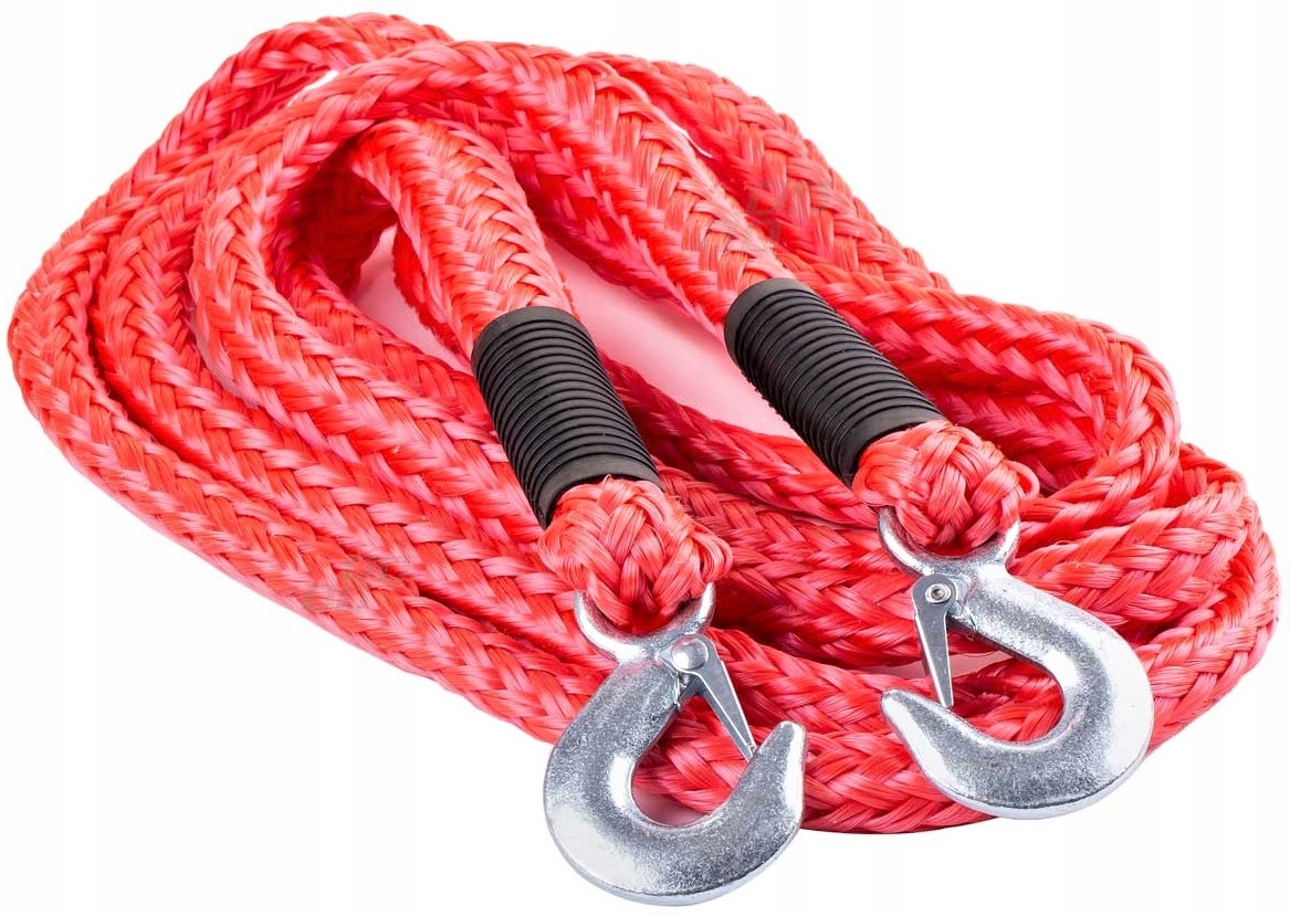 LINKA HOLOWNICZA PLECIONA Z HAKAMI CZERWONA Numer katalogowy producenta L4M/3T